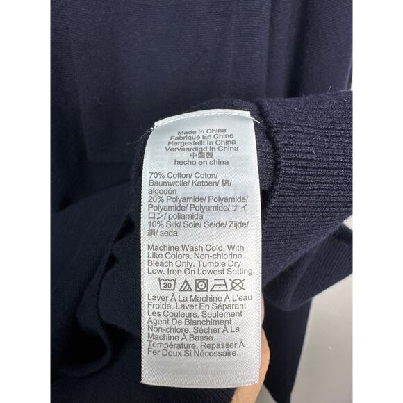 Madewell NWOT Men’s Navy Blue Half Milano Stitch Collared Cardigan size XL - Picture 5 of 8